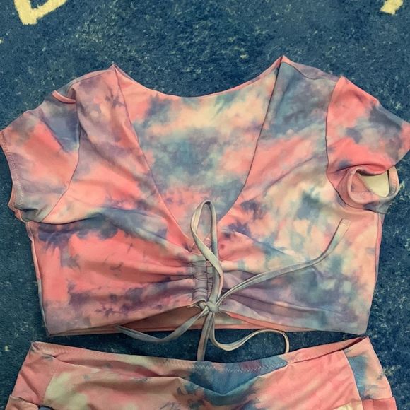 ⭐️Zaful 2-piece Swimming Suit Short Sleeve Tops+High Waist Bottom⭐️ - Picture 4 of 8